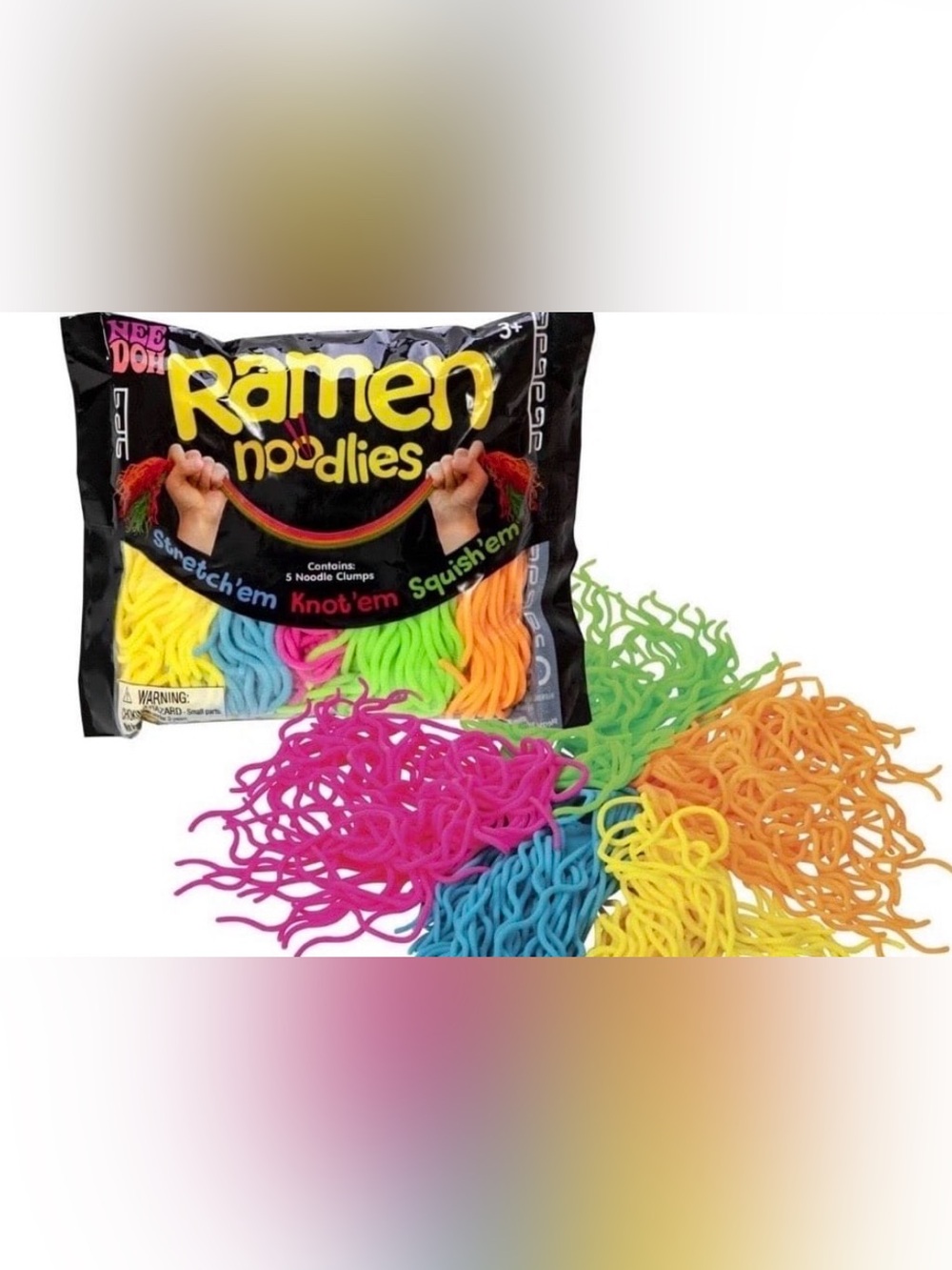 NeeDoh Stretchable Ramen Noodles Squish Squishy NEW